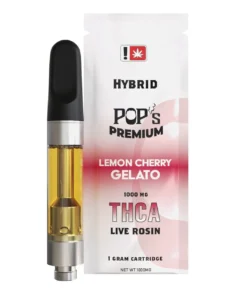 THC Carts – Pop’s 1g Premium Live Rosin THCA Carts 90%THCA